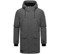 Wintermantel STONE HARBOUR "Kitraan XX", Herren, Gr. M (50), grau, Obermaterial: 100% Polyester; Innenfutter: 100% Polyester; Wattierung: 100% Polyester; Ärmelfutter: 100% Polyester, gerade Po-bedecke