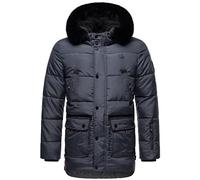 STONE HARBOUR Herren Winterjacke warme Steppjacke mit Kapuze und abnehmbarem Kunstfell-Kragen Mironoo Stone Blue Gr. XL