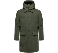 Trenchcoat STONE HARBOUR "Thiagoo XX", Herren, Gr. XXL (56), olivgrün, Obermaterial 1: 95% Polyester, 3% Viskose, 2% Elasthan; Obermaterial 2: 100% Polyester; Innenfutter: 100% Polyester; Wattierung: