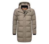 Steppmantel STONE HARBOUR "Thadeek XX", Herren, Gr. S (48), braun, Obermaterial: 100% Polyester, Innenfutter: 100% Polyester, Wattierung: 100% Polyester, Ärmelfutter: 100% Polyester, Basic, gerade kni