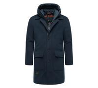 Trenchcoat STONE HARBOUR "Thiagoo XX", Herren, Gr. L (52), navy, Obermaterial 1: 95% Polyester, 3% Viskose, 2% Elasthan; Obermaterial 2: 100% Polyester; Innenfutter: 100% Polyester; Wattierung: 100% P