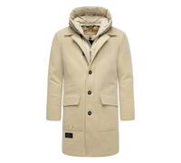 Trenchcoat STONE HARBOUR "Thiagoo XX", Herren, Gr. M (50), sand, Obermaterial 1: 95% Polyester, 3% Viskose, 2% Elasthan; Obermaterial 2: 100% Polyester; Innenfutter: 100% Polyester; Wattierung: 100% P