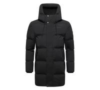 STONE HARBOUR Herren lange Steppjacke Wintermantel mit magnetischem Verschluss Darianoo XX Black Gr. XL