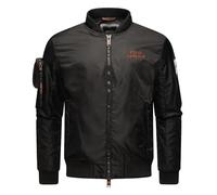 STONE HARBOUR mitteldick gefütterte Herren Übergangsjacke Kurze Bomberjacke mit praktischer Ärmeltasche Berkoo Black Gr. XXL