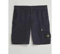 Stone Island Brushed Cotton Canvas Cargo Shorts Navy Blau W30