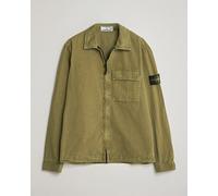Stone Island Brushed Cotton Canvas Zip Overshirt Military Green Grün S