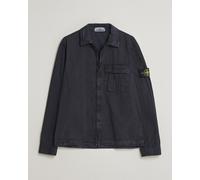 Stone Island Brushed Cotton Canvas Zip Overshirt Navy Blau L