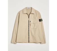 Stone Island Garment Dyed Organic Cotton Zip Overshirt Beige Beige M