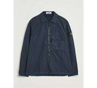 Stone Island Garment Dyed Organic Cotton Zip Overshirt Navy Blau M