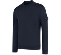 Stone Island - Heren Logo Patch Sweater Wool Blauw - Größe M - blau
