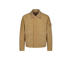 Stone Island Herren Lederjacke SPLIT LEATHER_S.I.GHOST, camel, Gr. M