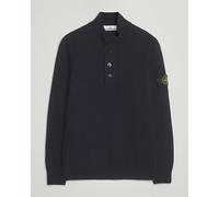 Stone Island Knitted Lambswool Half Button Zip Navy Blau S