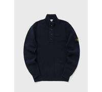 Stone Island Knitted Lambswool Half Button Zip Navy Blau L