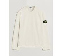Stone Island Mesh Stitch Organic Cotton Fleece Crewneck Ivory Weiß L