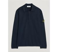 Stone Island Micro Stitch Knitted Cotton Polo Navy Blau M