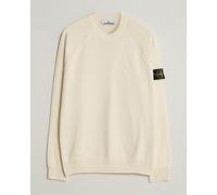 Stone Island Raw Hand Organic Cotton Crewneck Ivory Weiß S