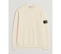 Stone Island Ribbed Soft Organic Cotton Crewneck Ivory Weiß S