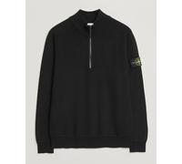Stone Island Ribbed Soft Organic Cotton Half Zip Black Schwarz XL