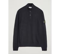 Stone Island Stretch Wool Knitted Half Button Jumper Navy Blau XL