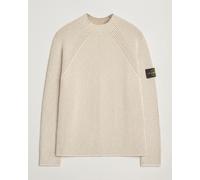 Stone Island Vanisé Full Rib Wool Crew Neck Ivory Beige XL