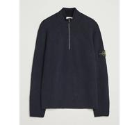 Stone Island Vanisé Full Rib Wool Half-Zip Navy Blau S