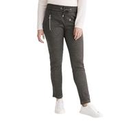 Jogg Pants STOOKER WOMEN "Berlin Print Easy Fit", Damen, Gr. 46, Länge 29, braun (braun structure), Stoff, 73% Polyester, 25% Baumwolle, 2% Elasthan, gerade, unten schmal lang, Jeans, Tapered Fit Casu