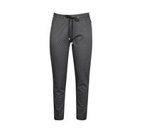 Jogg Pants STOOKER WOMEN "Berlin Print Easy Fit", Damen, Gr. 36, Länge 29, grau (grau graphic), Stoff, 73% Polyester, 25% Baumwolle, 2% Elasthan, gerade, unten schmal lang, Jeans, Tapered Fit Casual S