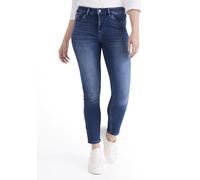 5-Pocket-Jeans STOOKER WOMEN "FLORENZ Modern Slim Fit 5-Pocket Hose", Damen, Gr. 36, Länge 28, blau (midblau used), Denim/Jeans, 63% Baumwolle, 34% Polyester, 3% Elasthan, slim fit lang, Jeans 5-Pocke