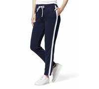 Sporthose STOOKER WOMEN "JUDY 30" Galon Sweathose", Damen, Gr. 48/50, blau (navy), angeraute Sweatware, 100% Polyester, gerade lang, Hosen Sporthose, Sporthose Regular Fit Sport Baumwolle für Damen (6