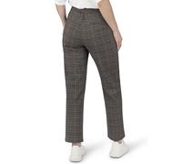 Schlupfhose STOOKER WOMEN "Mary Jersey Wide leg fit", Damen, Gr. 44, Länge 30, braun (braun check), Jersey, 67% Viskose, 27% Polyamid, 6% Elasthan, weit lang, Hosen, Wide Leg Fit Casual Clean Wash Jer