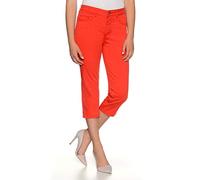 Stooker Tahiti Stretch Capri Twill Jeans Hose Slim Fit Damen Bermuda 7/8 Hose - Spicy Red