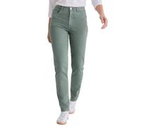 STOOKER Women Nizza Damen Jeans, Chinoise Green, Tapered Fit, High Rise, Stretch Denim