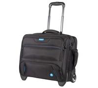 Stop Ocean Plastic 46215 RPET Business Laptop Trolley Borneo, Reisekoffer für 17" Notebooks, Rollkoffer aus recyceltem PET, Trolleykoffer mit 2 Rollen, Koffer ca. 38 x 45 x 23 cm, Schwarz