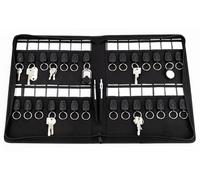 Stop Ocean Plastic 46226 Schlüsselmappe LUZON, Mappe im DIN A4 Format aus recyceltem PET mit 28 abnehmbaren Schlüsselringen, 28 Stiftefächern und 2 Schreibgerätschlaufen, Reißverschlussmappe grau