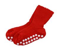 Hirsch Natur Stoppersocken für Kinder, 100% Schurwolle kbT (27-28, rot)