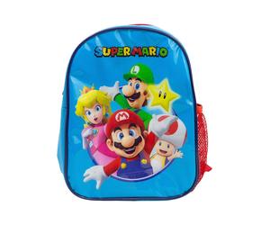 Stor Rucksack "Super Mario" in Blau - (B)20,5 x (H)26 x (T)9,5 cm - 20% | Kinder Rucksaecke Taschen