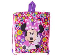 Stor Turnbeutel Kinder Minnie Maus - Sportbeutel mit Kordelzug und Tragegriffen - Strapazierfähiges Textilgewebe 30x25cm - Für Schule Kindergarten Ausflüge