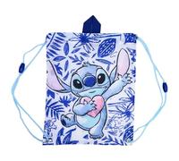 Stor Turnbeutel Kinder Stitch - Sportbeutel mit Kordelzug und Tragegriffen - Strapazierfähiges Textilgewebe 30x25cm - Für Schule Kindergarten Ausflüge
