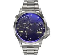 STORM London AVALONIC Lazer Blue, Herrenarmbanduhr, 5 bar Wasserdicht, Edelstahlgehäuse, Dual-Time, Datumsfunktion