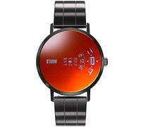 STORM London Remi V2 Metal Slate Lazer Red, Herrenuhr, Edelstahlgehäuse, Mineralglas, 5 bar Wasserdicht, rotierende Scheiben als Uhrzeiger, 47458/SL/R
