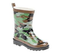 StormWells Camouflage Kinder Gummistiefel (33 EU) (Grün/Braun/Schwarz)