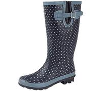 StormWells Damen Gummistiefel mit breiter Wade und extra Komfort, Memory-Schaum-Einlegesohlen, Größe 36-42, navy, 39 EU