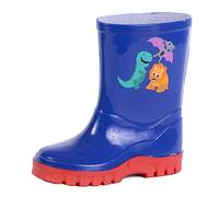 StormWells Jungen Dinosaurier wasserdichte Gummistiefel, Marineblau, navy, 25 EU