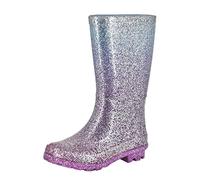Stormwells W276LM Mädchen Junior Glitter Gummistiefel Lila/Mehrfarbig, Flieder, mehrfarbig, 30 EU
