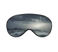 Stormy Sea Augenmaske, seitliche Schlafmaske, leichte Augenbinde, Schlafmaske, Nasenpolster und Gummiband für Kinder, Frauen und Männer