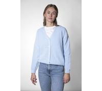 STORY OF MINE Verkürzte Strickjacke aus Bio-Baumwolle hellblau XL