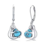 Storyetain Faultier Ohrringes Silber 925 Ohrringe Faultier Geschenke FüR MäDchen Und Faultier Tier Liebhaber