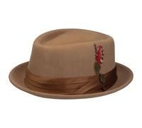 Stout Pork Pie Wollfilzhut by Brixton dunkelbeige XL (61-62 cm)