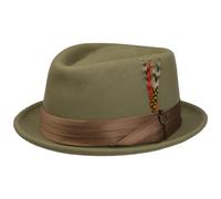 Stout Pork Pie Wollfilzhut by Brixton khaki S (55-56 cm)
