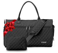 STOVER Kleider-Reisetasche, groß, 2-in-1, wandelbares Handgepäck für Damen und Herren, zum Aufhängen, Kleider, Kleidung, Schuhfach, Wochenend-Tragetasche, 07 Schwarz